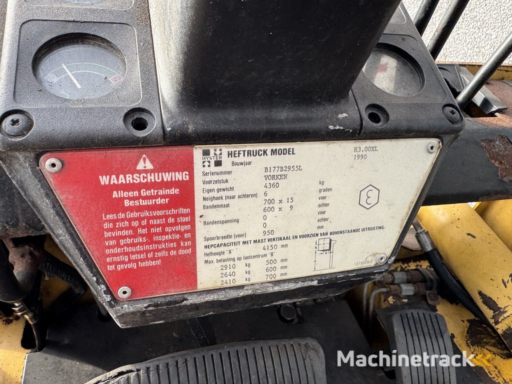 Hyster H3.00XL Duplo 400 3e Functie Isuzu Diesel 1990