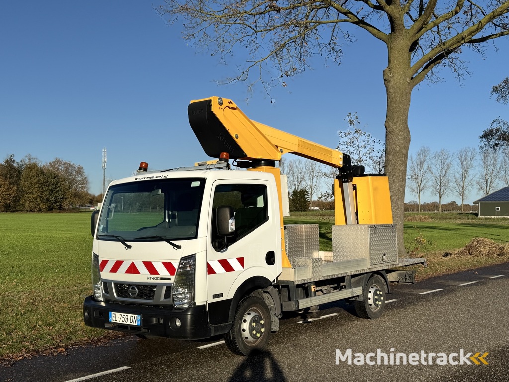 Nissan Cabstar KLUBB K26 Arbeitsbuhne Autohoogwerker 11.8mtr werkhoogte 2017 29dkm 1630uur