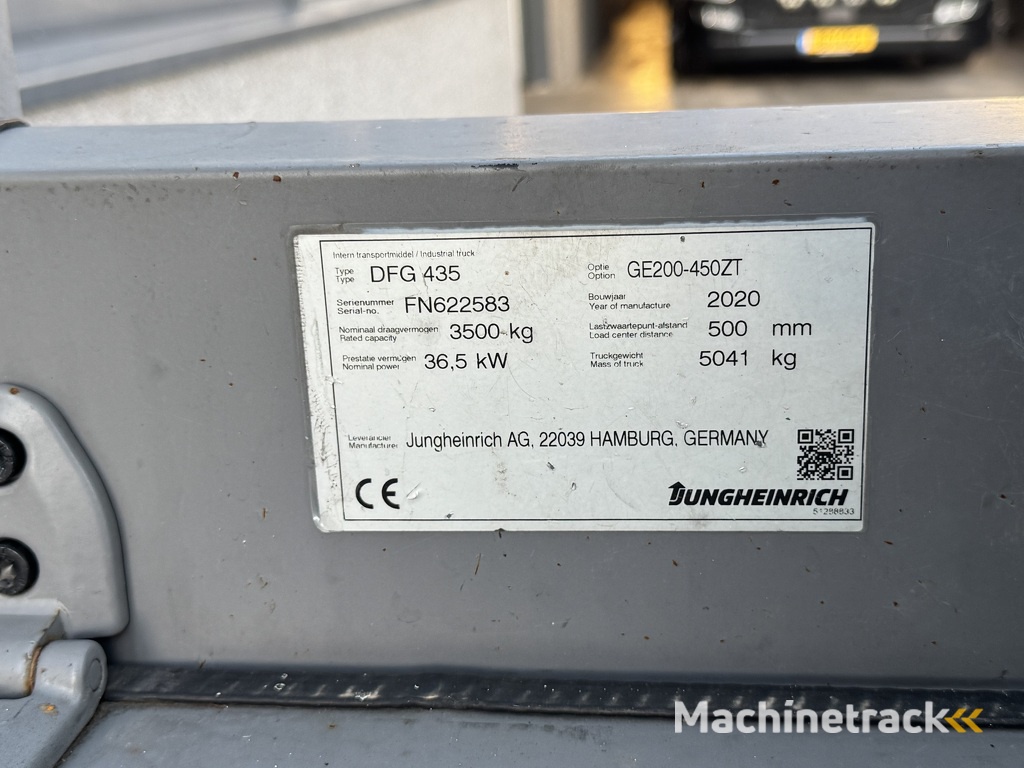 Jungheinrich DFG435 Duplo 450 Sideshift Kubota Diesel 2020