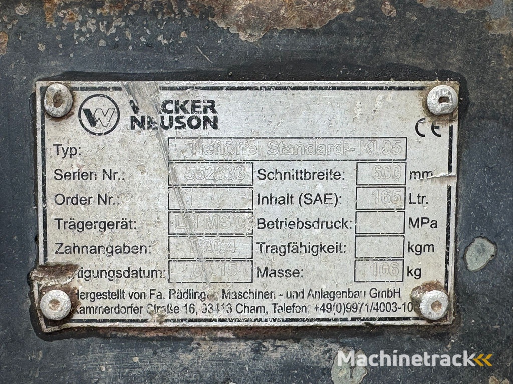 Bucket CAT 306 / Wacker Neuson Tiefloffel LH MS 03