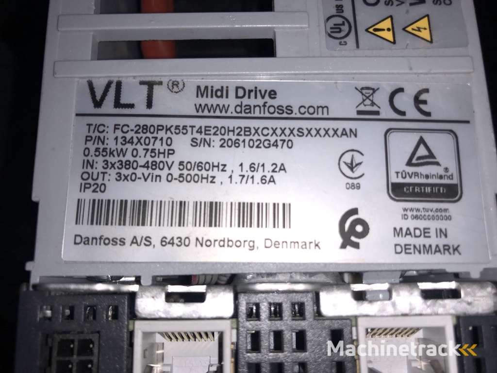 Danfoss VLT midi drive frequentieregelaar T/C:fc-280pk55T4E20H2BXCXXXSXXXXAN 0,55KW