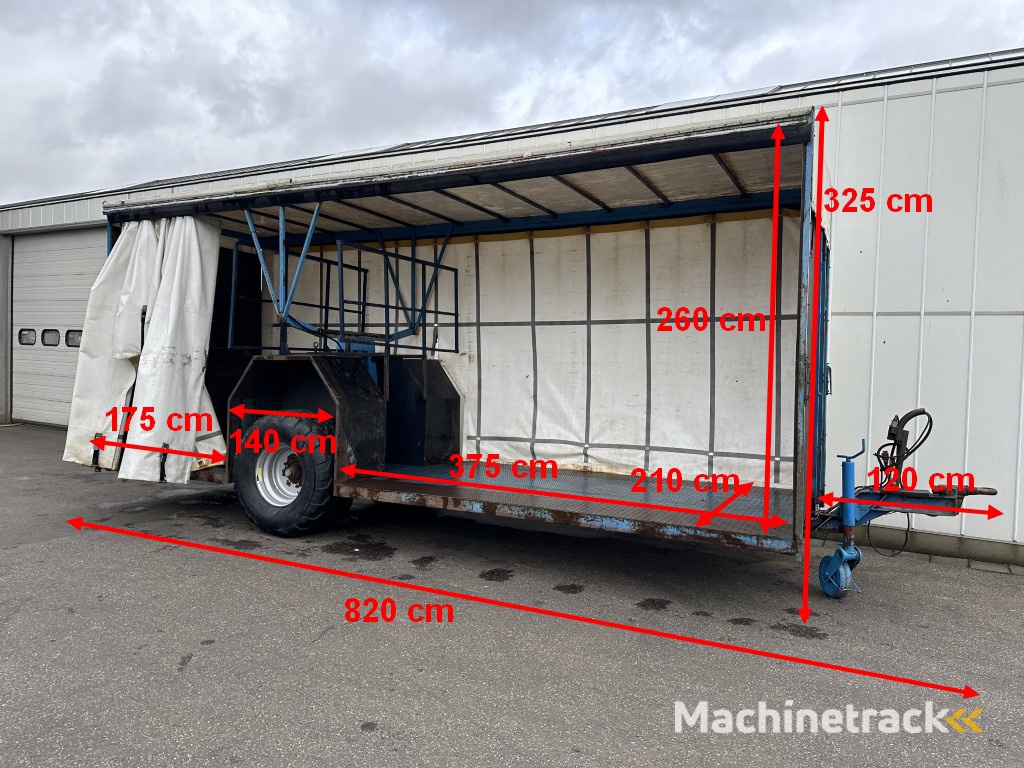 Harvesting trailer 8 pallets without brakes