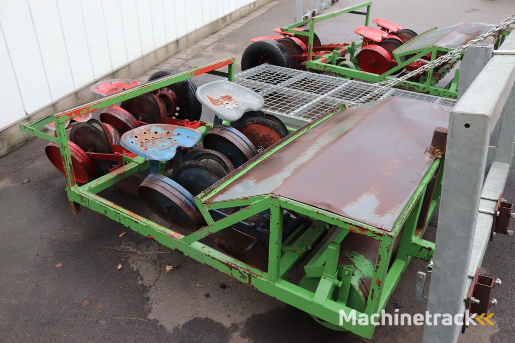 Basrijs Halmec gegalvaniseerd frame voor 2 plantmachines, met wielen