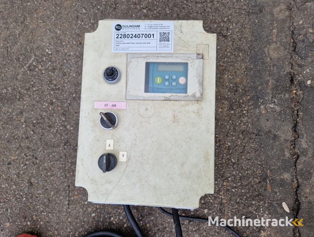 Schakelkast met freq. regelaar en eindstop