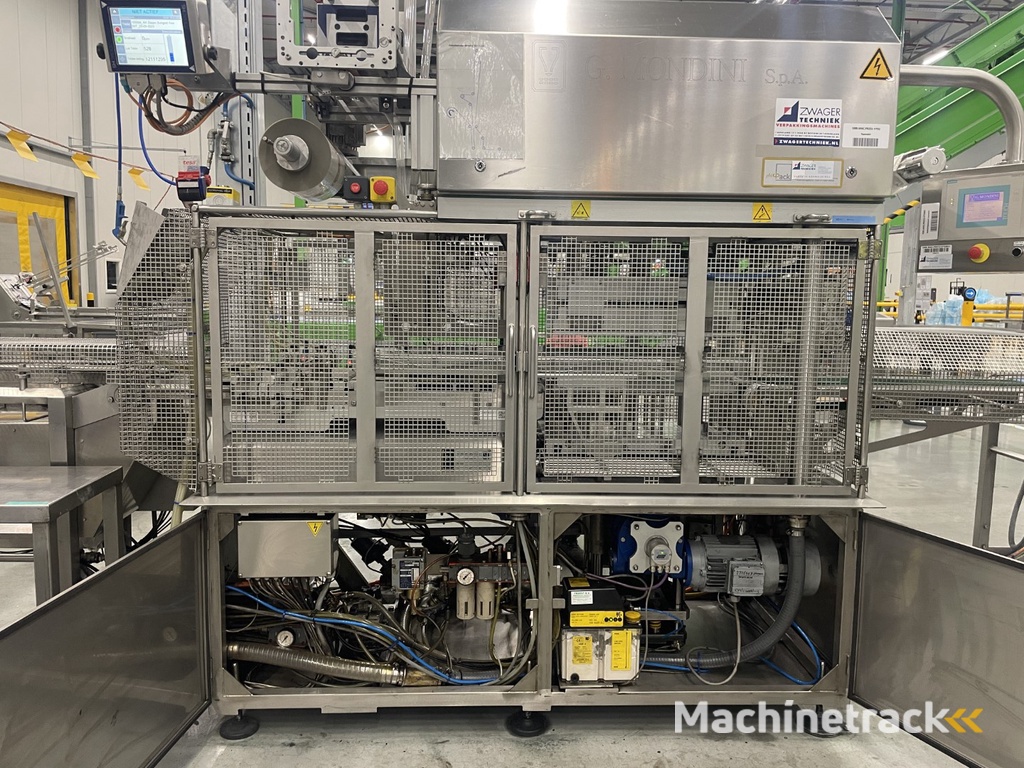G. Mondini E 350 VG top seal verpakkingsmachine met ontnester