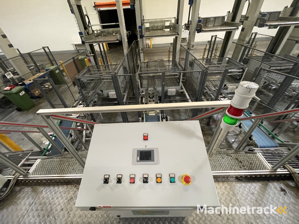 Sorma PAL 108D palletiser installation with 3 palletisers