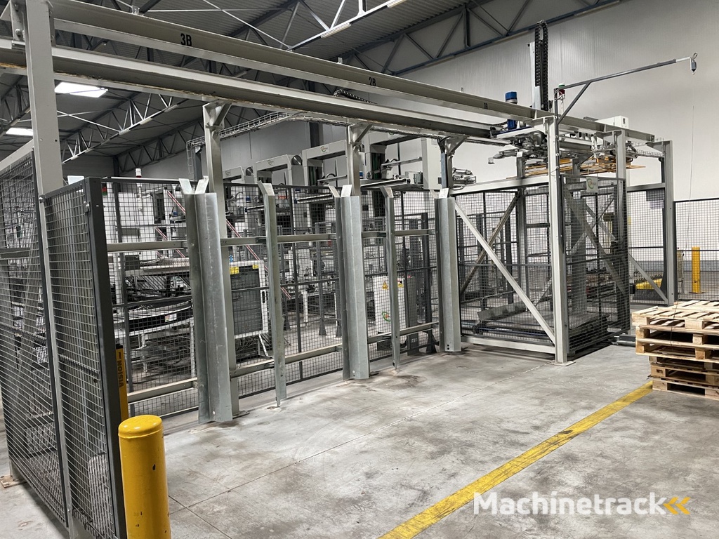 Sorma PAL 108D palletiser installation with 3 palletisers