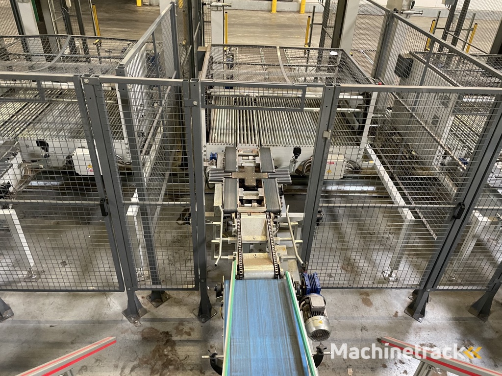 Sorma PAL 108D palletiser installation with 3 palletisers