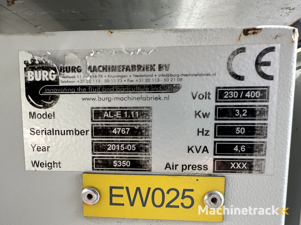 Burg AL-E 1.11 met droger voor apples