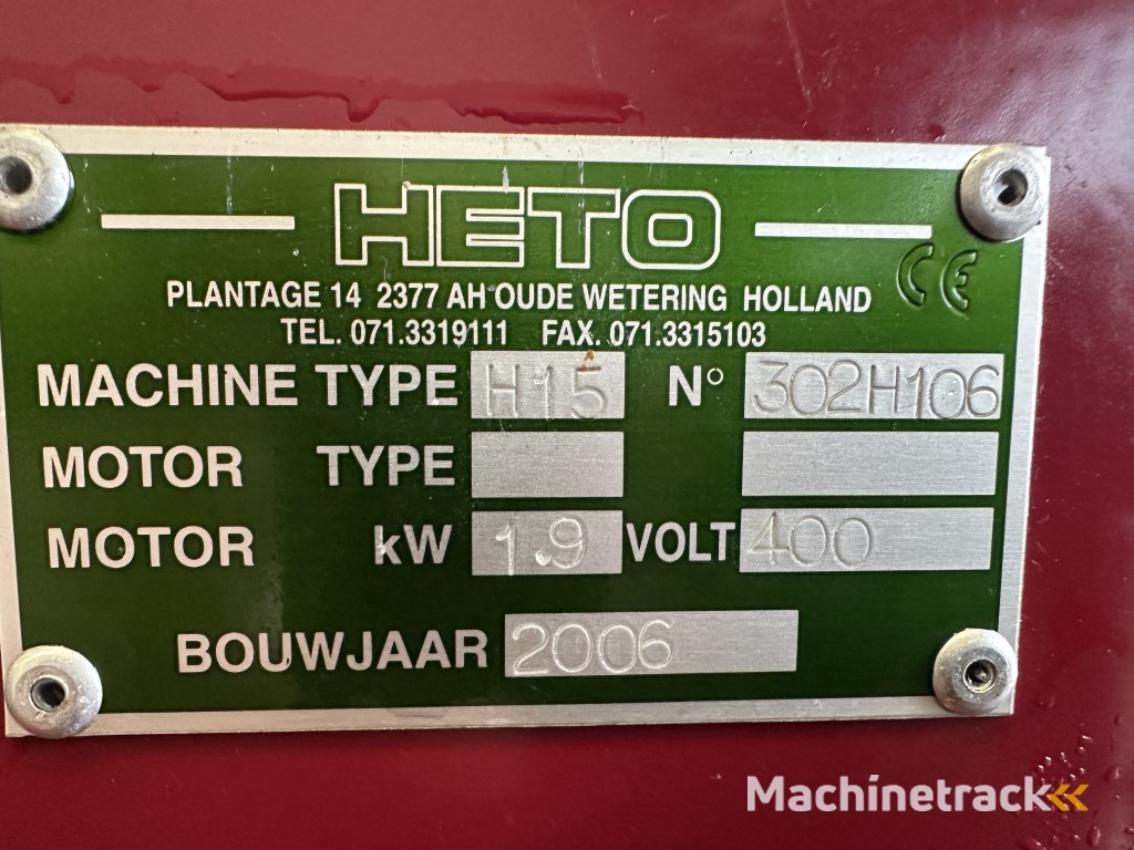Heto H15 with pneumatic potdispenser double