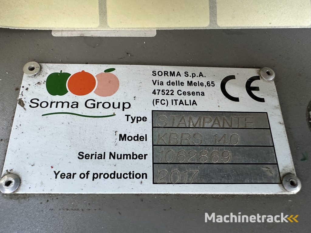 Sorma BRS-134 vertical packaging machine for Girsac, Sormapack and Sormabag