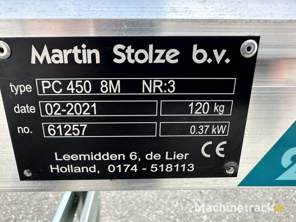 Martin Stolze PC450 8M transportband 800 x 45 cm