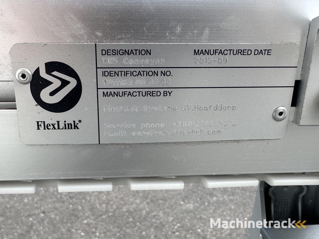 Flexlink Förderband S-förmig 2 x 90° Breite 8,5 cm