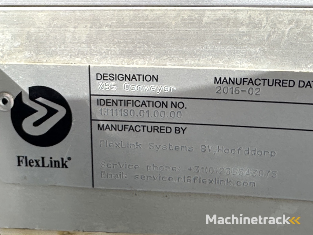 Flexlink Förderband S-förmig 2 x 90° Breite 8,5 cm