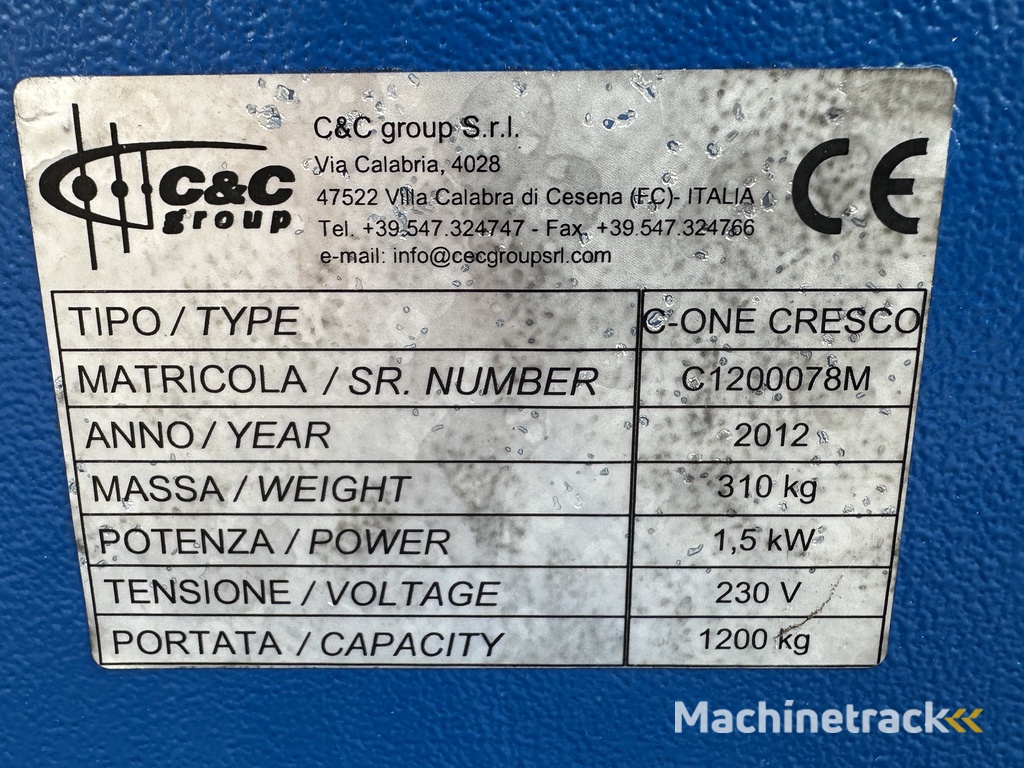 C&C Group C-ONE CRESCO pallet wrapper 230 Volt