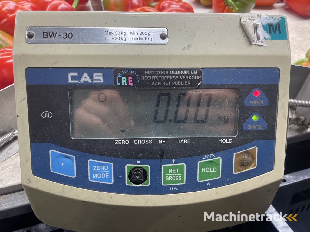 Aweta GMB4-12+1 paprikasorteermachine met opvoerband en weegschalen