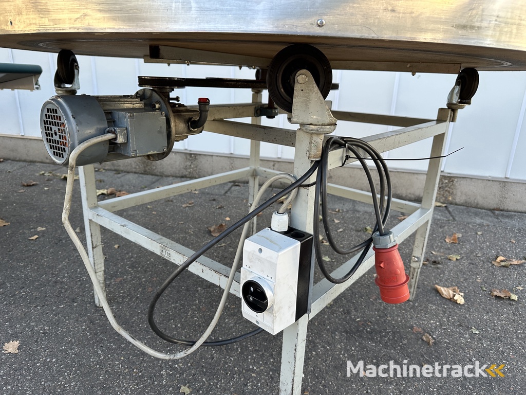 Draaitafel 150 cm spaanplaat met kunststof bovenblad