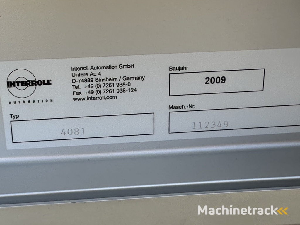 Interroll Förderband 250 x 170 cm