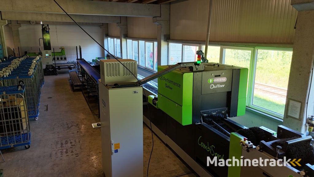 Greefa CombiSort apple & fruit sorting machine 2 line with water dumper, automatic box fillers and palletiser