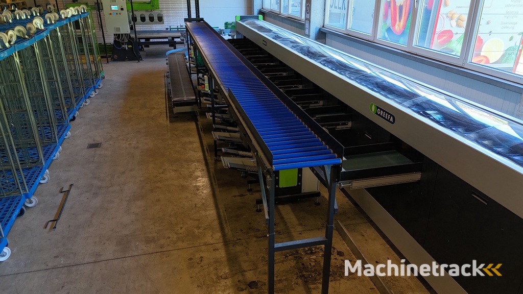 Greefa CombiSort apple & fruit sorting machine 2 line with water dumper, automatic box fillers and palletiser