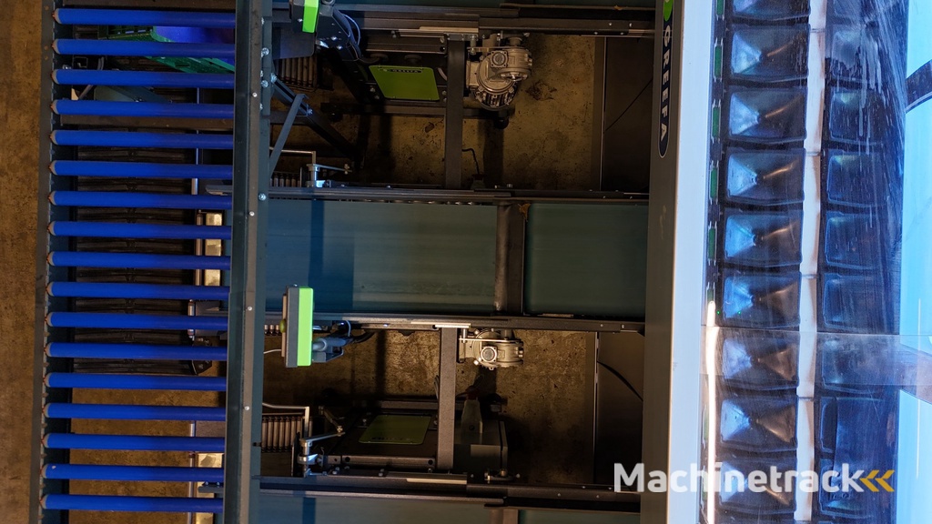 Greefa CombiSort apple & fruit sorting machine 2 line with water dumper, automatic box fillers and palletiser