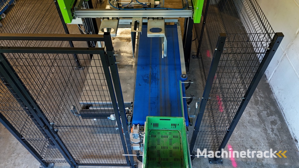 Greefa CombiSort apple & fruit sorting machine 2 line with water dumper, automatic box fillers and palletiser