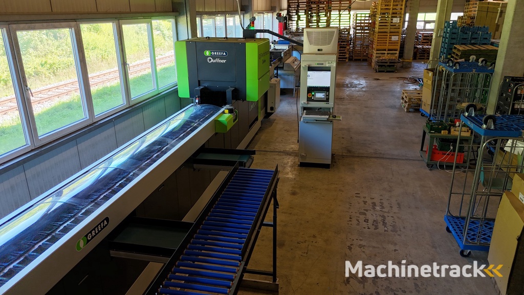 Greefa CombiSort apple & fruit sorting machine 2 line with water dumper, automatic box fillers and palletiser