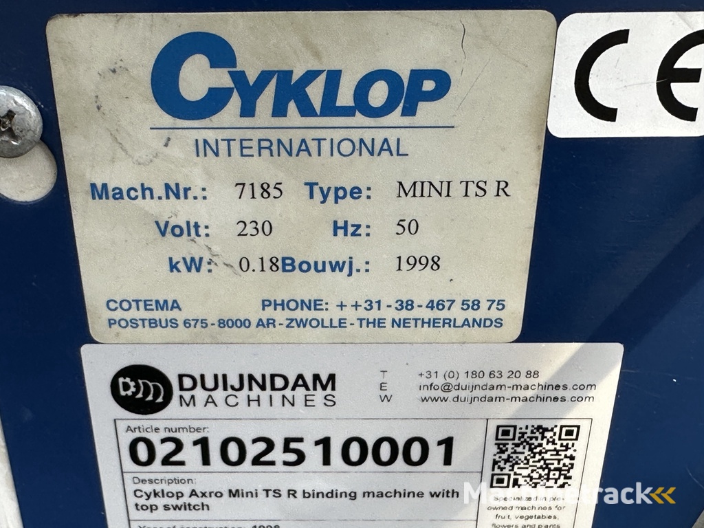 Cyklop Axro Mini TS R binding machine
