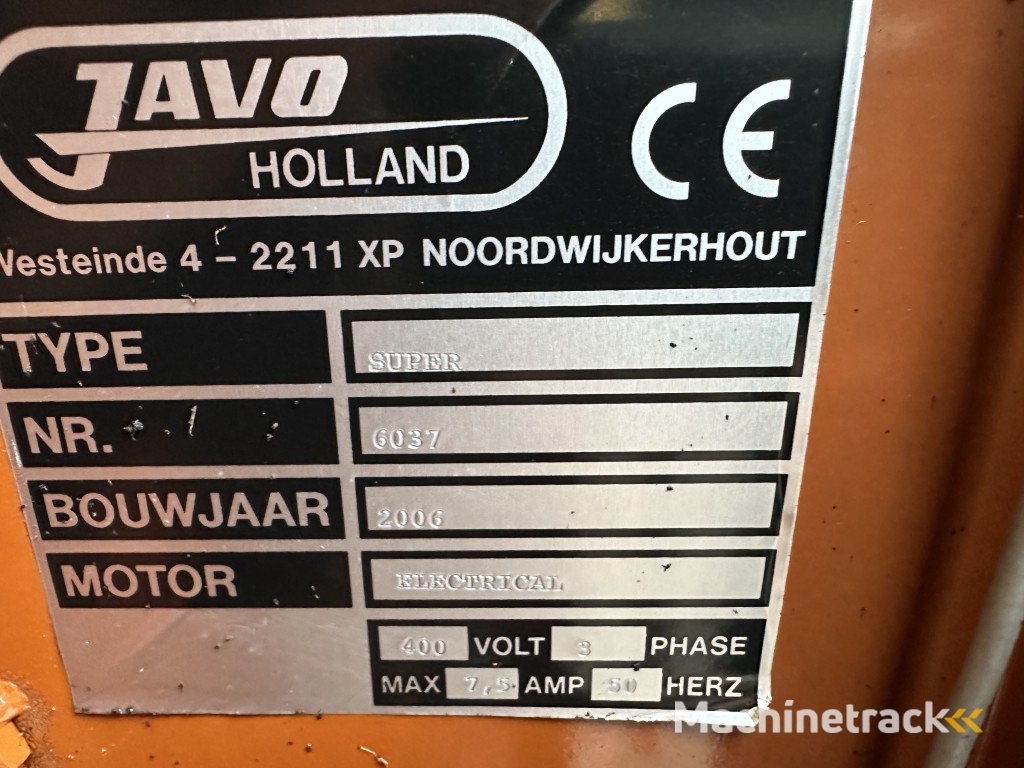 Javo Super potmachine met LPO pneumatische pottendispenser