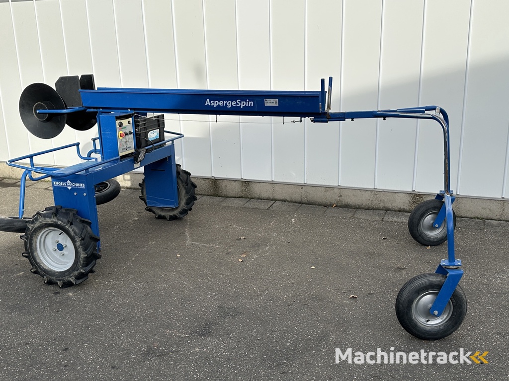 Engels Aspergespin oogstwagen voor asperges