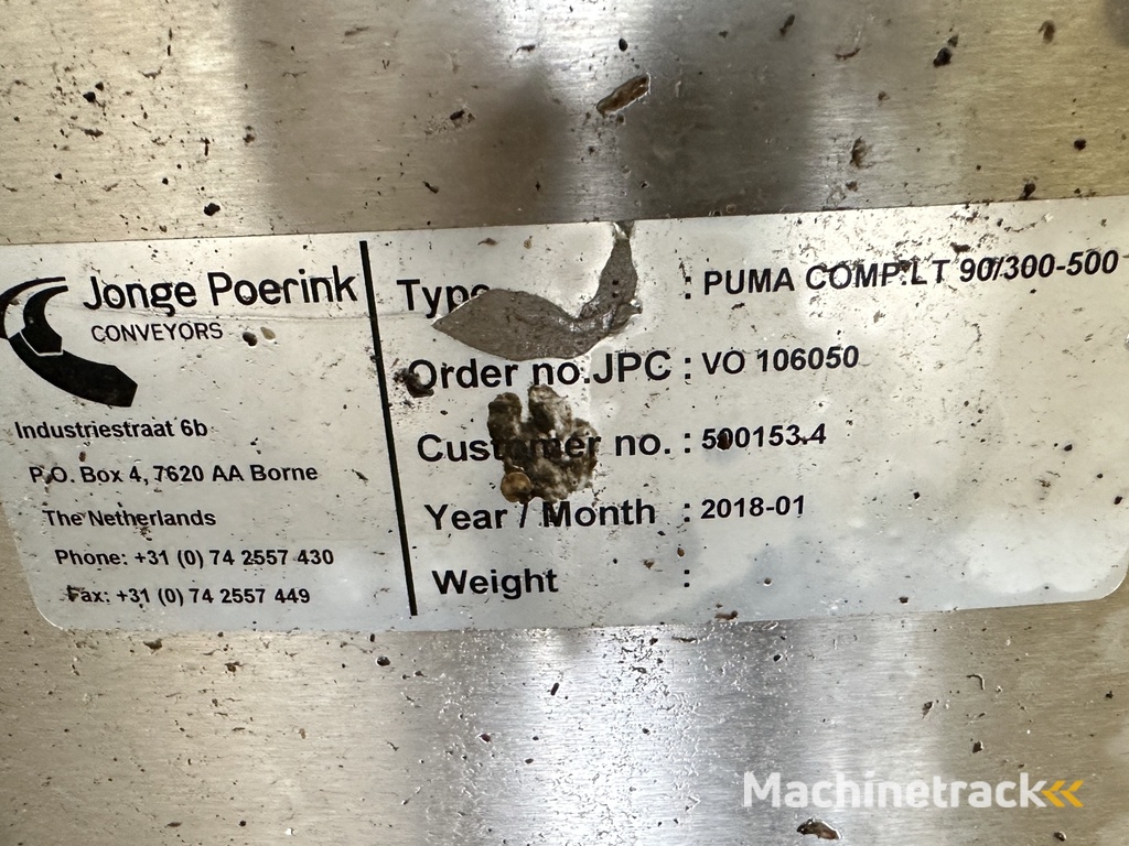 Jonge Poerink Puma bochtband 90° breedte 30 cm