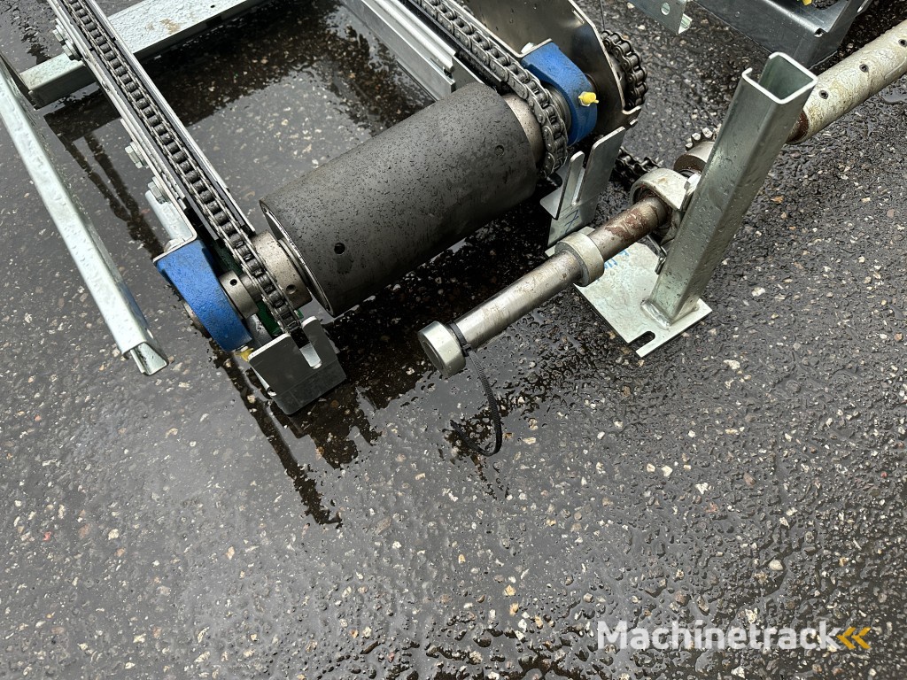 Set van 4 kettingtransporteurs zonder aandrijving 280 x 40 cm