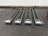 Minituur van Set van 4 kettingtransporteurs zonder aandrijving 280 x 40 cm