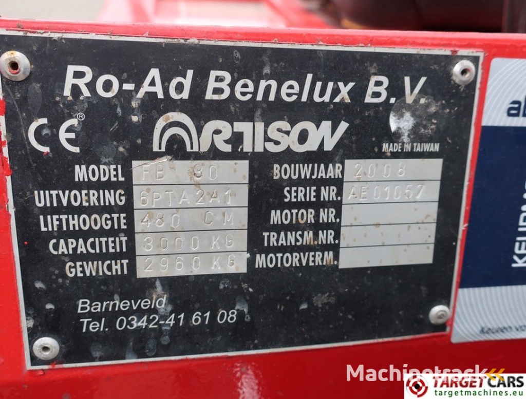 Artison FB30 Electric Forklift 3T 3000KG Triplex-480cm