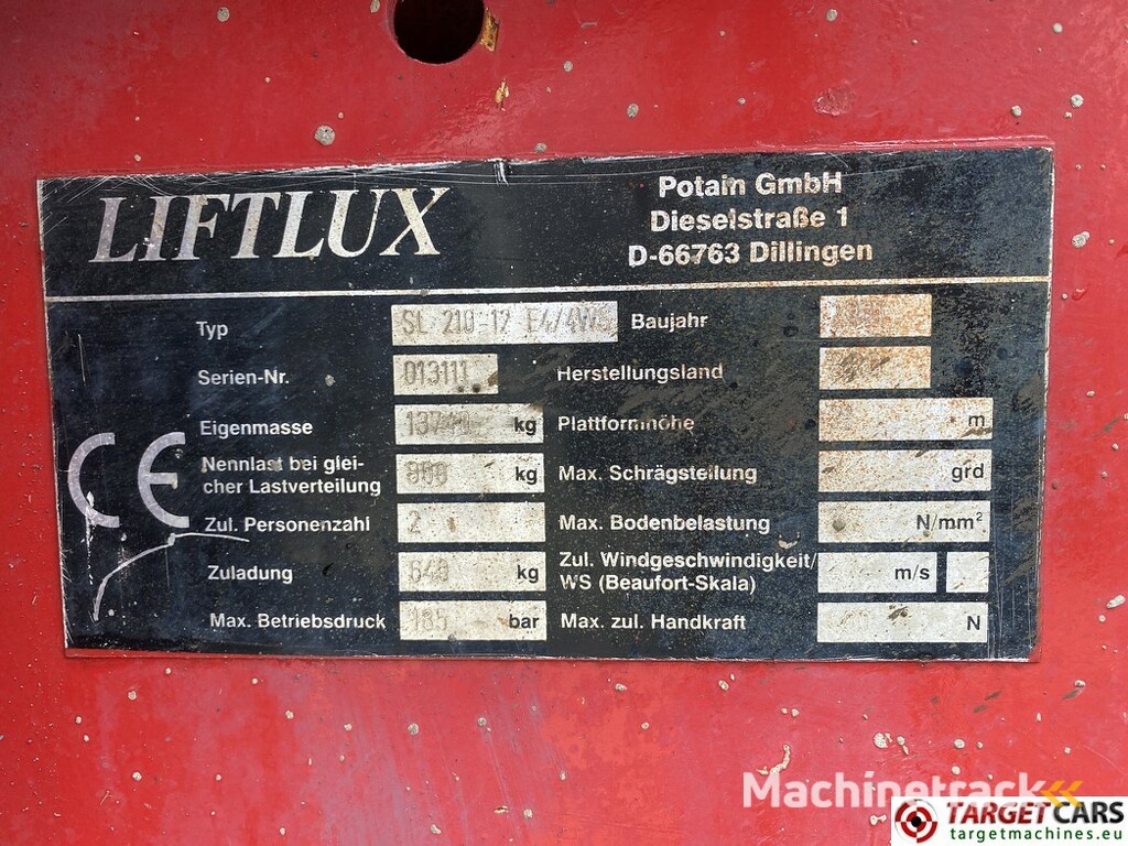 Liftlux SL210-12 E4/4WD Electric Scissor Work Lift 2300cm