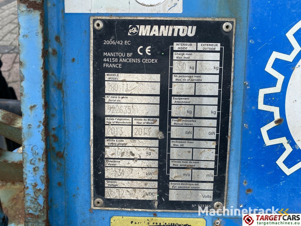 Manitou 280TJ Telescopic 4x4x4 Diesel Boom WorkLift 2775cm