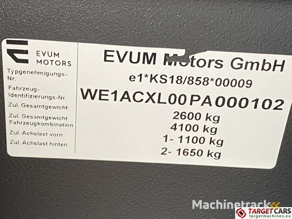Evum Acar Electric UTV 4x4 Utility Open Platform XL Van NEW UNUSED