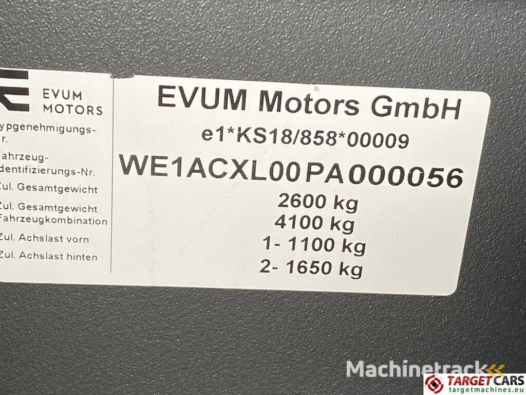 Evum Acar Electric UTV 4x4 Utility Open Platform XL Van NEW UNUSED