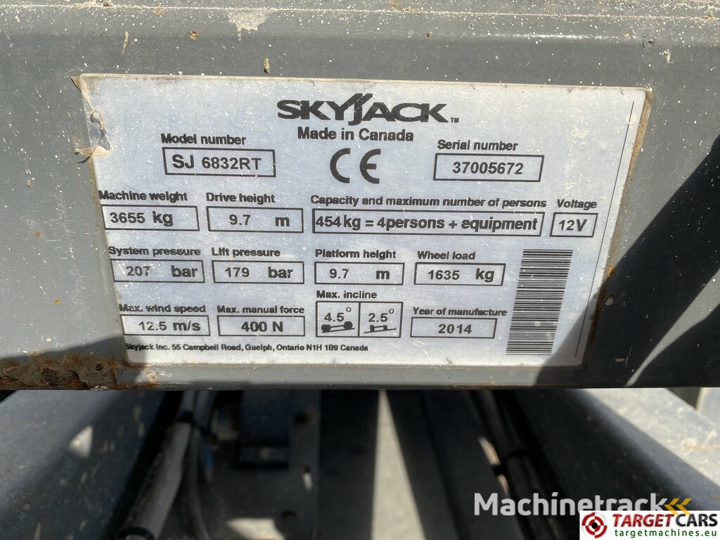 Skyjack SJ6832RT Diesel 4x4 Scissor Lift 1180cm