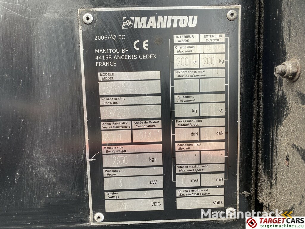 Manitou 100VJR Evolution Electric Vertical Mast Work Lift 990cm