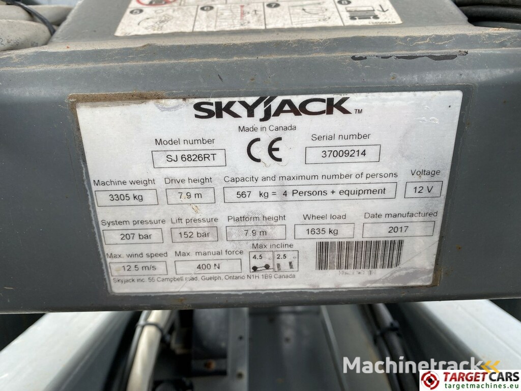 Skyjack SJ6826RT Diesel 4x4 Scissor Work Lift 992cm