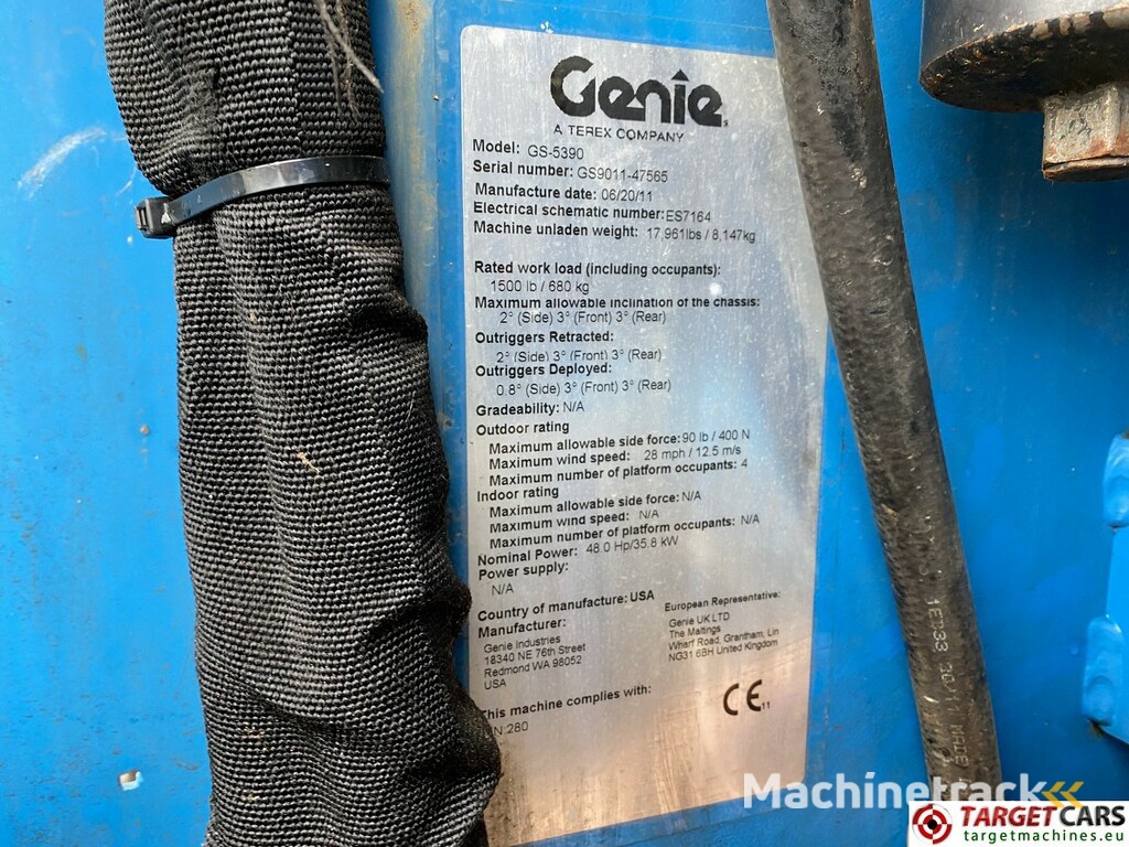 Genie GS-5390 RT Diesel 4x4 Scissor Work Lift 1815cm