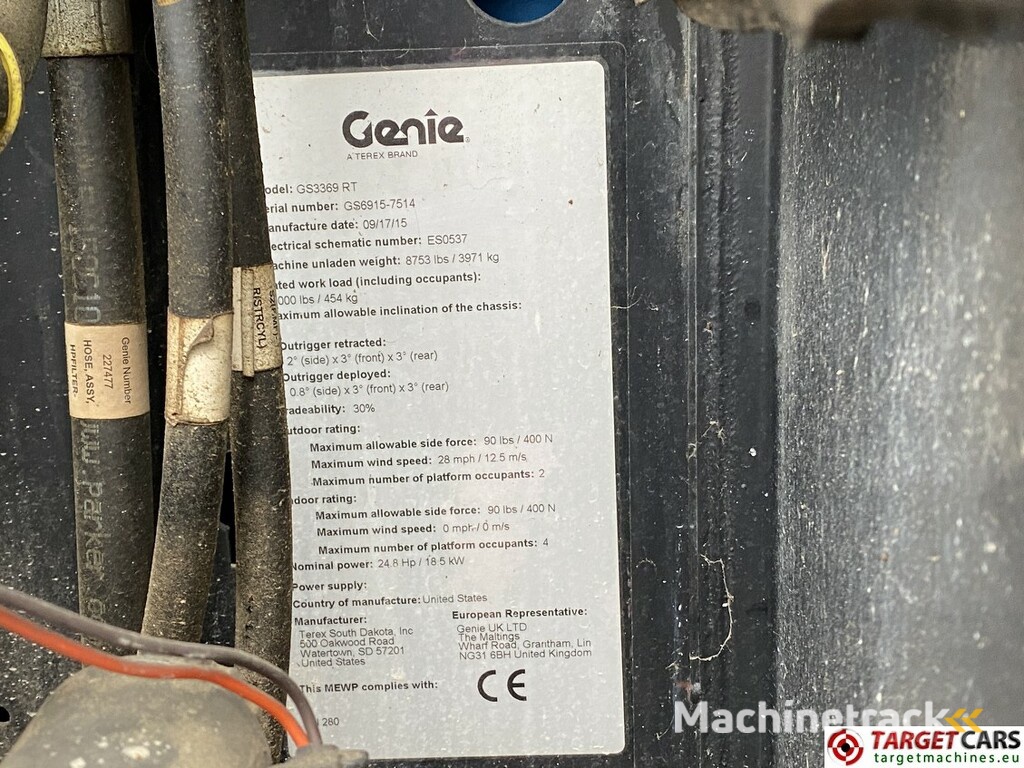 Genie GS-3369RT Diesel 4x4 Scissor Work Lift 1196cm