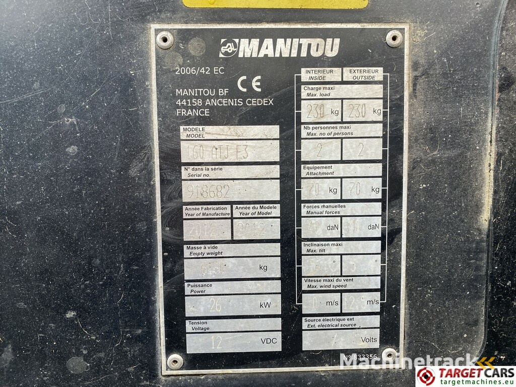 Manitou 160ATJ E3 Diesel 4x4x4 Articulated Boom Work Lift 1601cm