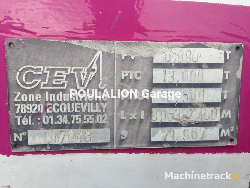 CEV Plateau coulissant