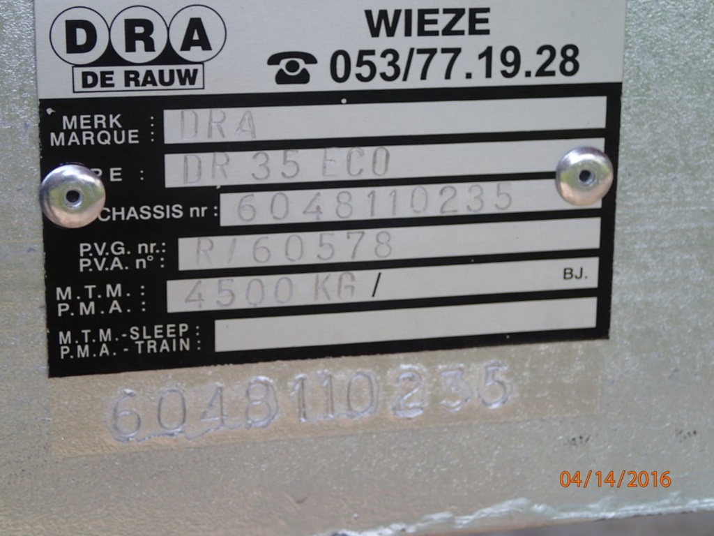 DRA Eco Line driekant kipper 3500 kg