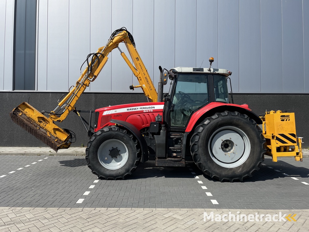 MF 6475 Dyna-6 met herder slootveger