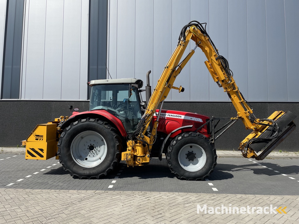 MF 6475 Dyna-6 met herder slootveger