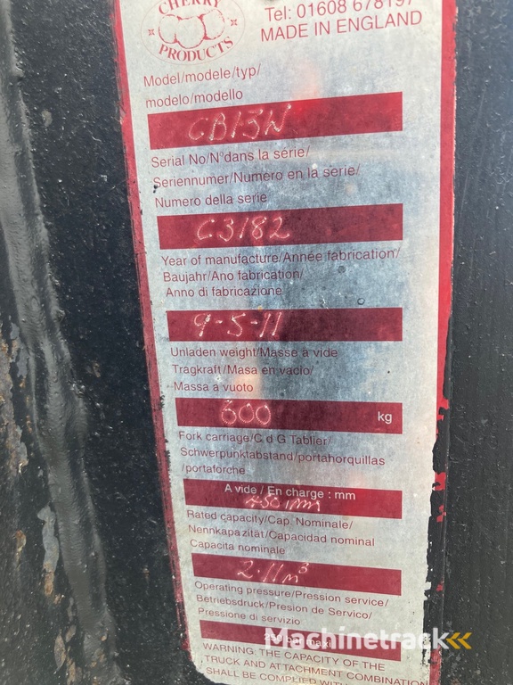 Cherry Products CB09 schepbak Merlo aansluiting