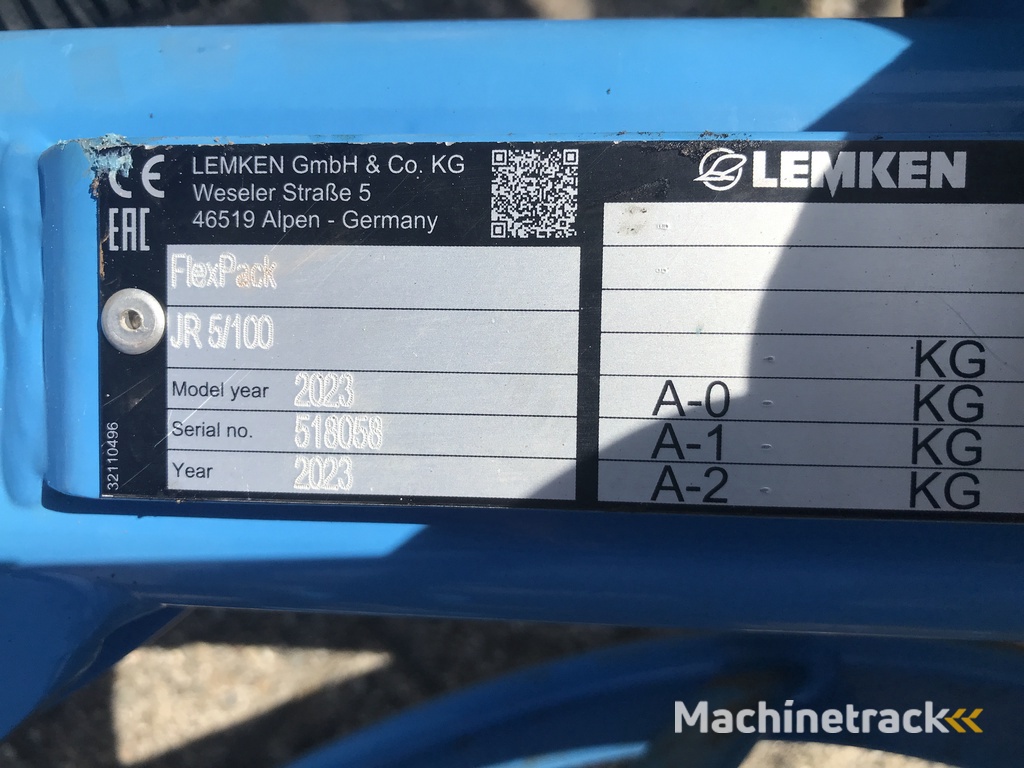 Lemken Juwel 8v 5 schaar met flexpack